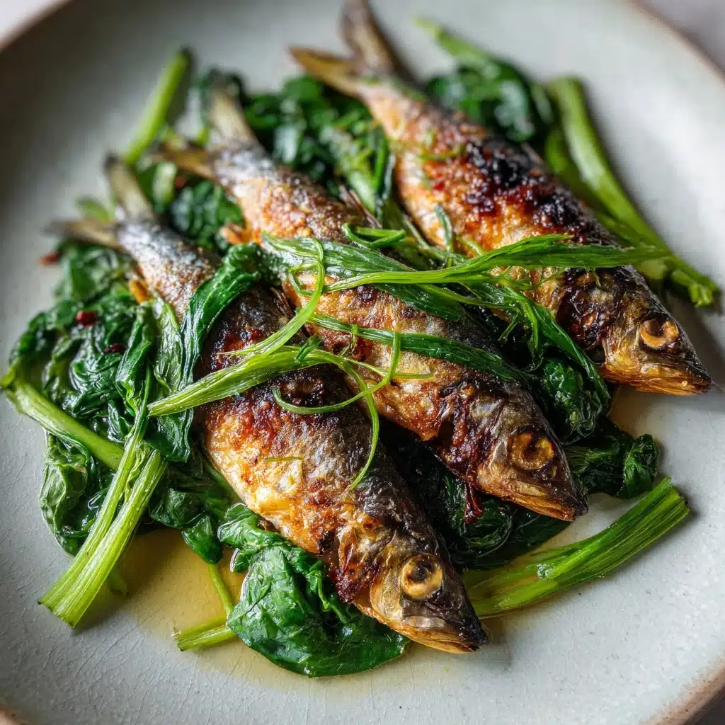 Fried Dace with Stir-Fried Greens Recipe