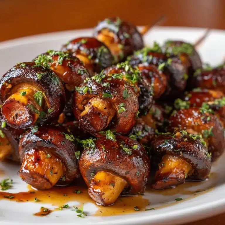 Marinated Grilled Mushroom Skewers Recipe