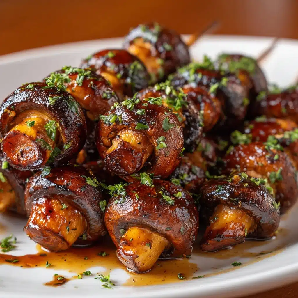 Marinated Grilled Mushroom Skewers Recipe - Recipe Image