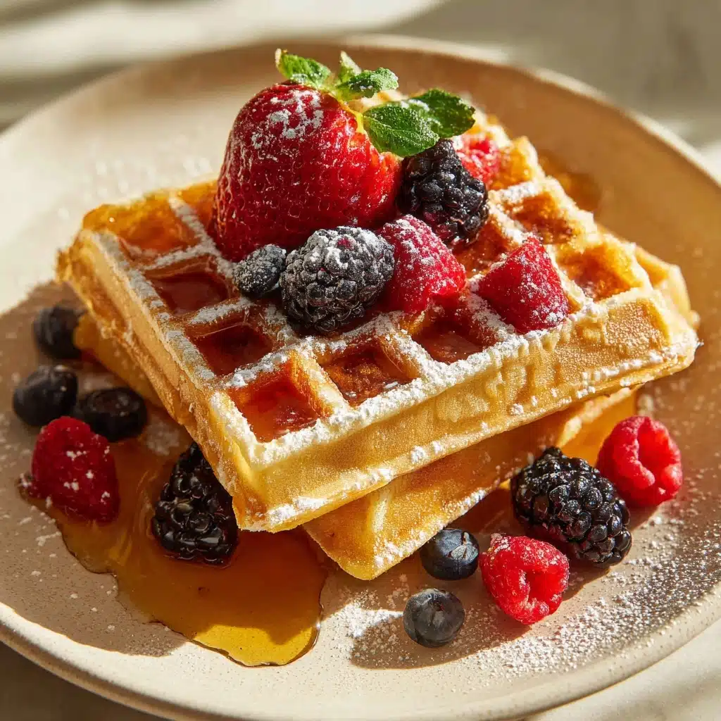Waffles with Filling and Chocolate Glaze Recipe
