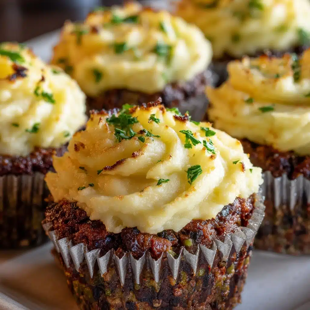 Meatloaf Cupcakes with Whipped Potato Topping Recipe - Recipe Image