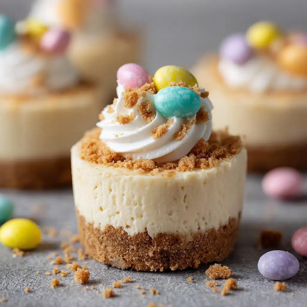 Easter No-Bake Mini Cheesecakes Recipe - Recipe Image