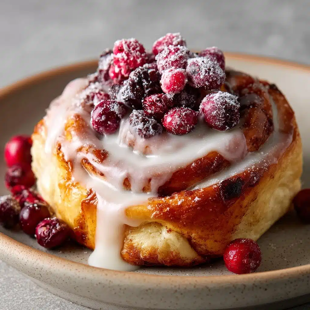 Cream Cheese Danishes with Sugared Cranberries and Vanilla Butter Glaze Recipe - Recipe Image