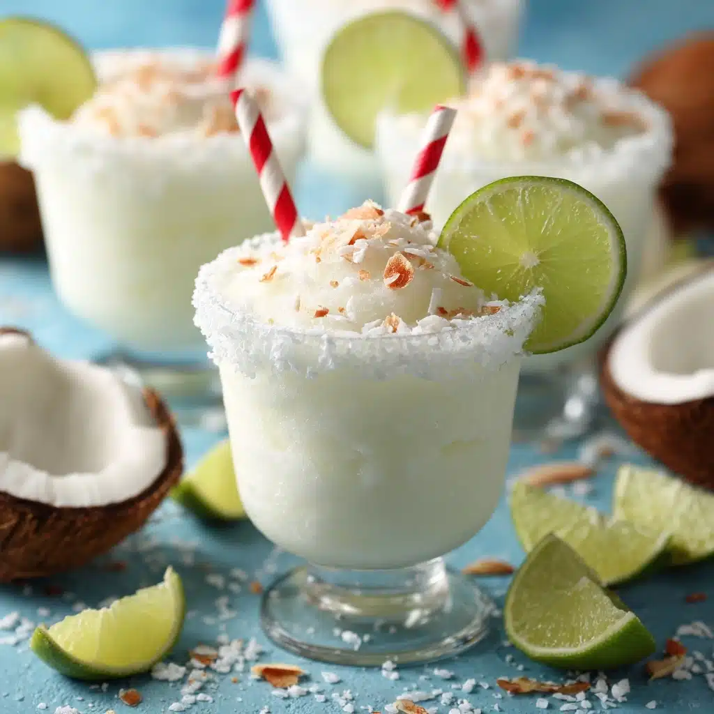 Coconut Lime Frozen Margaritas Recipe - Recipe Image