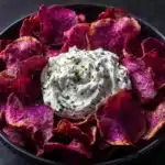 Roasted Beet Chips with Whipped Feta Dip Recipe