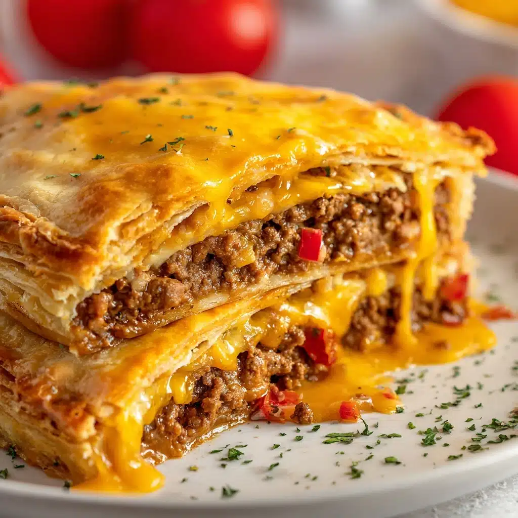 Classic American Cheeseburger Pie Recipe - Recipe Image