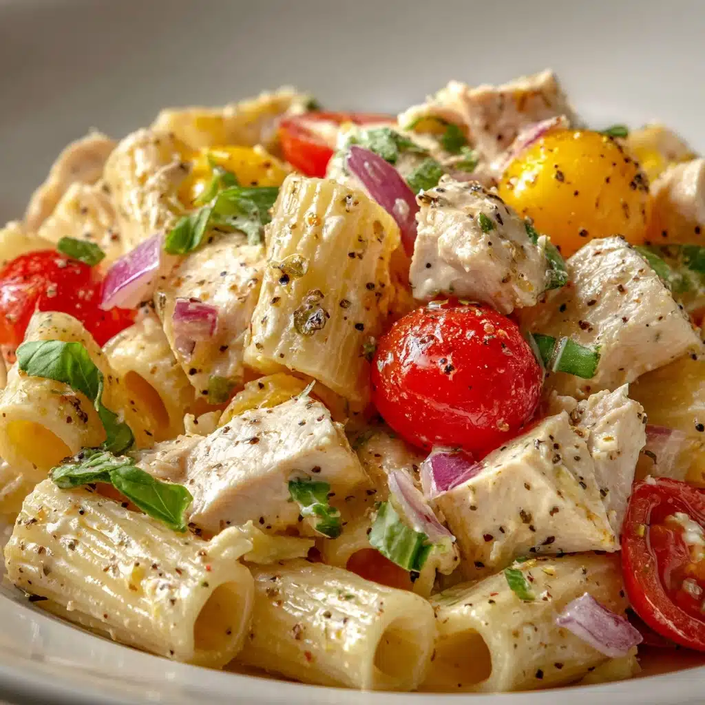 High Protein Chicken Pasta Salad Recipe - Recipe Image