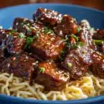 Sweet and Spicy Garlic Steak Pasta Recipe