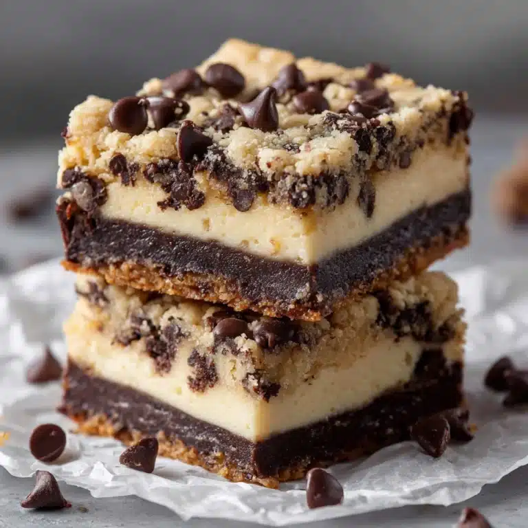 Peanut Butter Chocolate Chip Cookie Cheesecake Bars Recipe