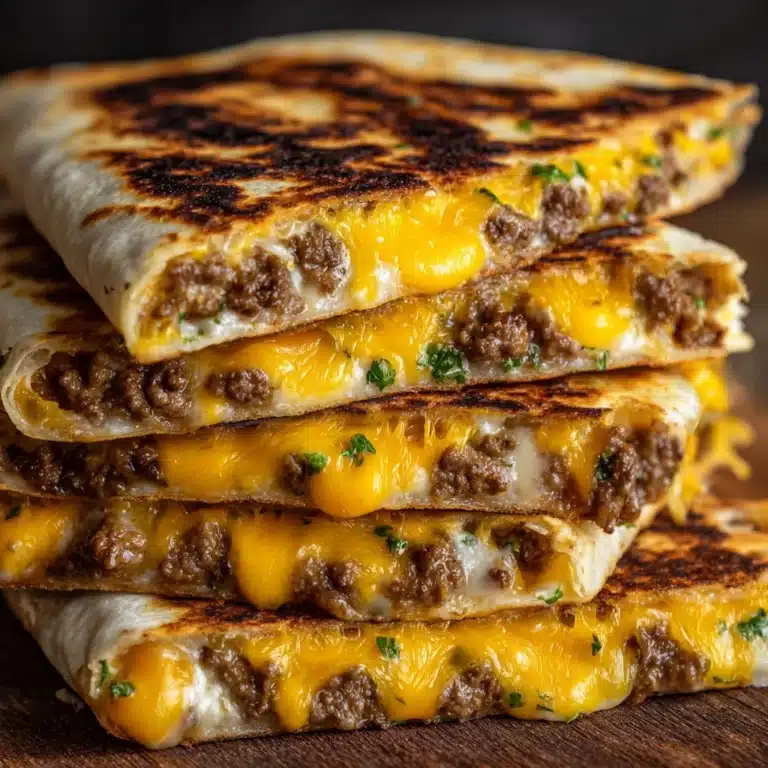 Blackstone Cheeseburger Quesadilla Recipe