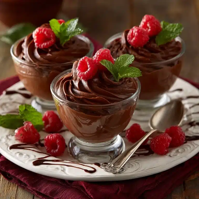 Chocolate Mousse with Raspberry Coulis Recipe