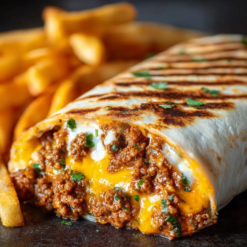 Cheesy Beef Burritos with Fries Recipe