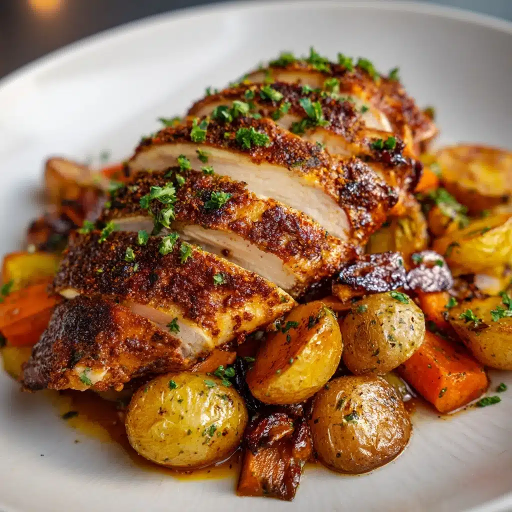 One Pan Herb Roasted Vegetables & Chicken Recipe - Recipe Image