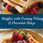 Waffles with Filling and Chocolate Glaze Recipe