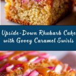 Upside-Down Rhubarb Cake with Caramel Swirls Recipe