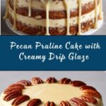 Pecan Praline Cake with Creamy Drip Glaze Recipe