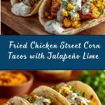 Fried Chicken Street Corn Tacos with Jalapeño Lime Recipe