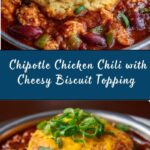 Chipotle Chicken Chili with Cheddar Bay Biscuit Topping Recipe