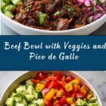 Beef Bowl with Veggies and Pico de Gallo Recipe