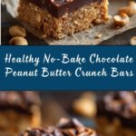 Healthy No-Bake Chocolate Peanut Butter Crunch Bars Recipe