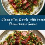 Steak Rice Bowls with Chimichurri Sauce Recipe