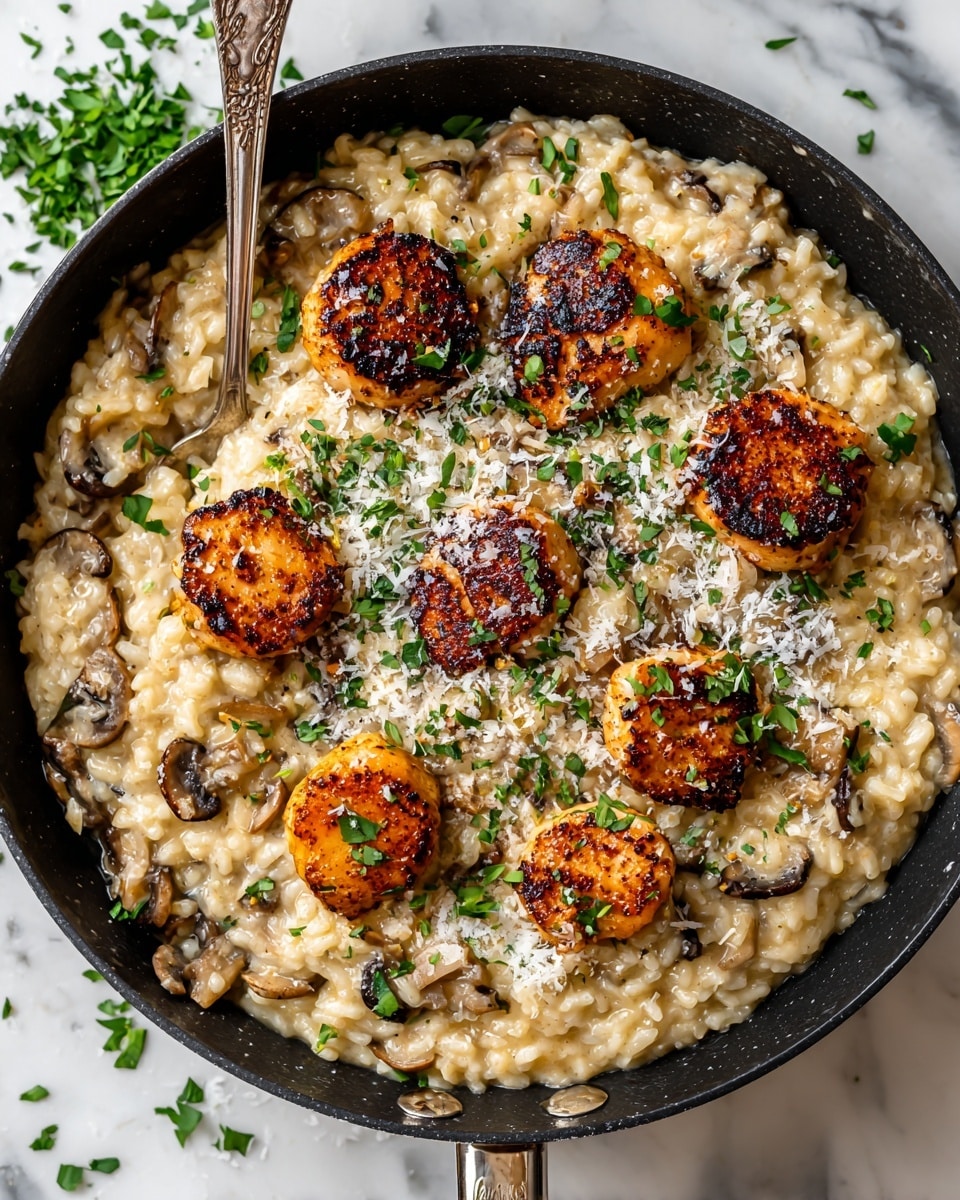 One-Pan Creamy Parmesan Chicken & Rice Recipe - Recipe Image