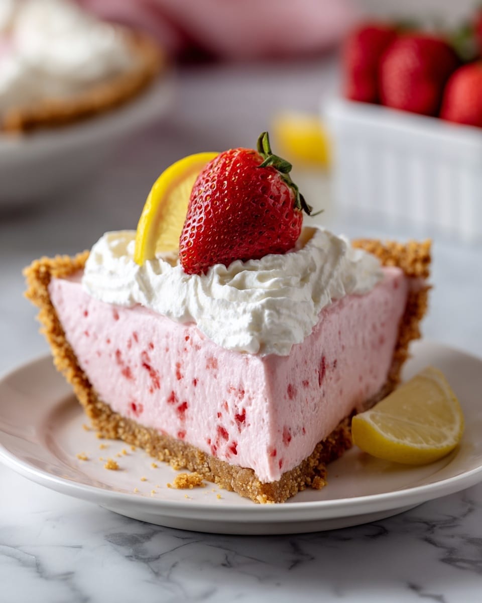 Frozen Strawberry Lemonade Pie Recipe - Recipe Image