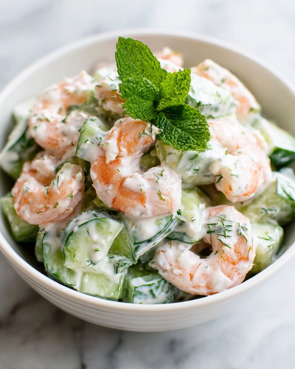 Creamy Cucumber Shrimp Salad Recipe - Recipe Image