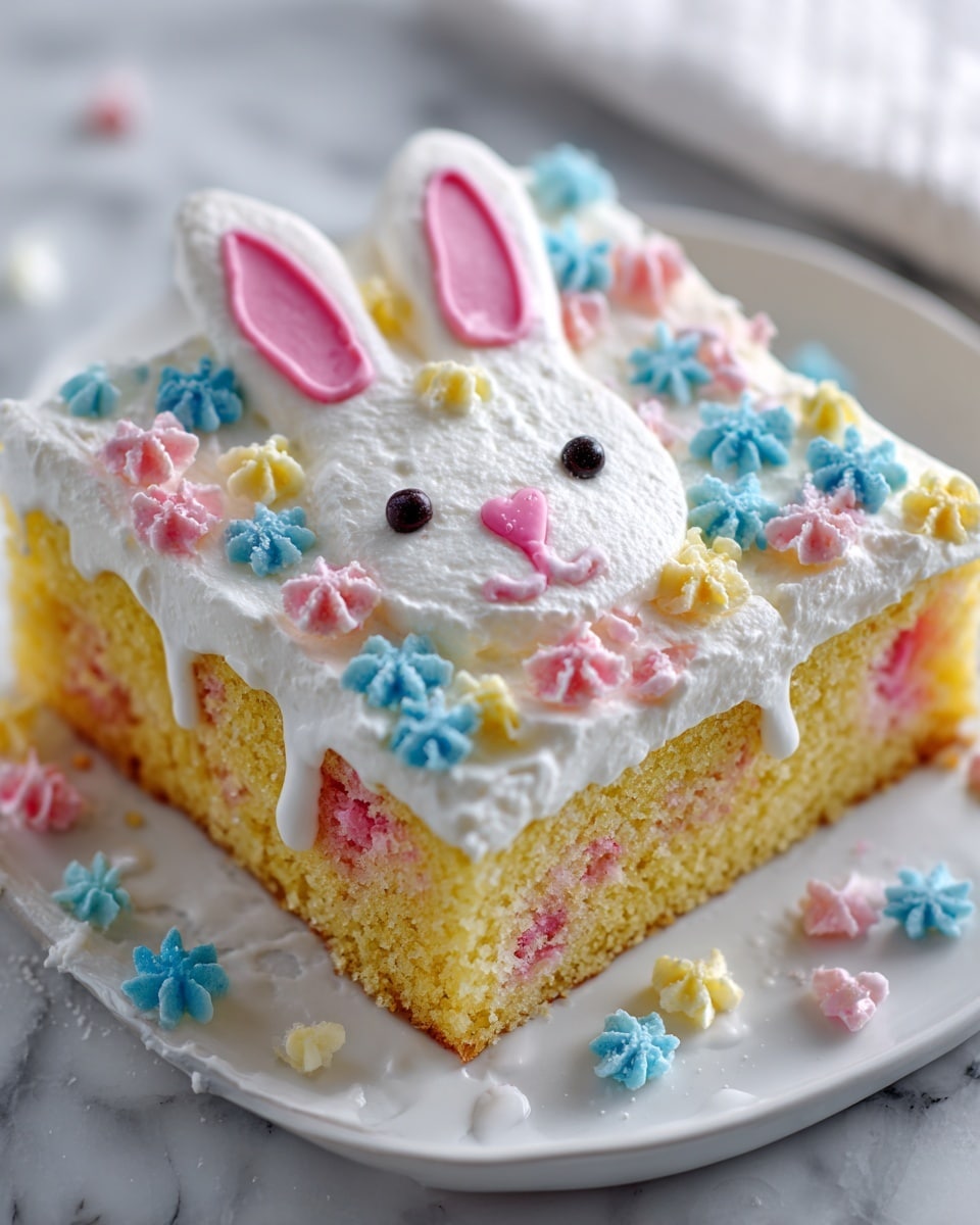 Easter Bunny Poke Cake Recipe - Recipe Image