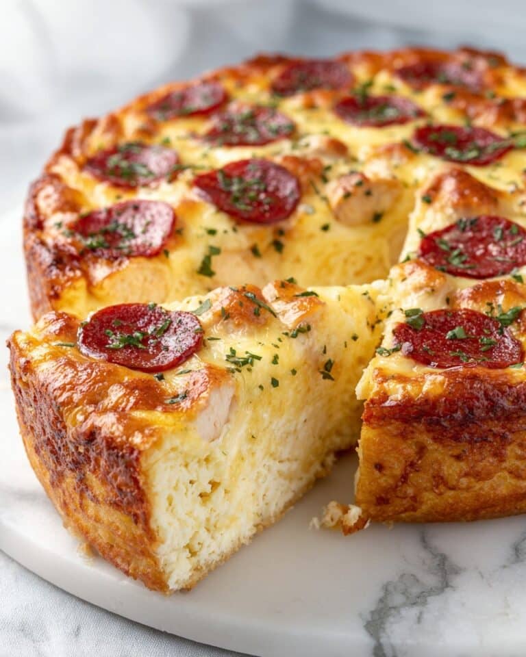 Cheesy Salami Chicken Hashbrown Omelette Recipe