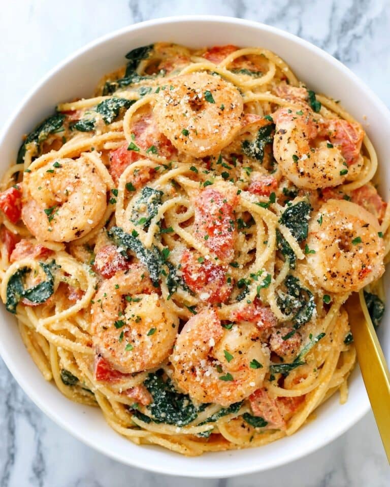 Lightened Creamy Cajun Shrimp Pasta Recipe