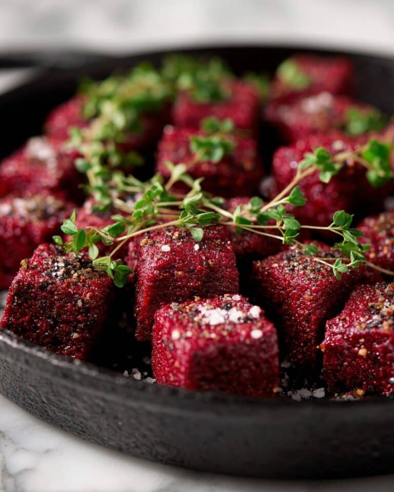 Blackberry Glazed Crispy Tofu with Black Pepper and Chili Recipe