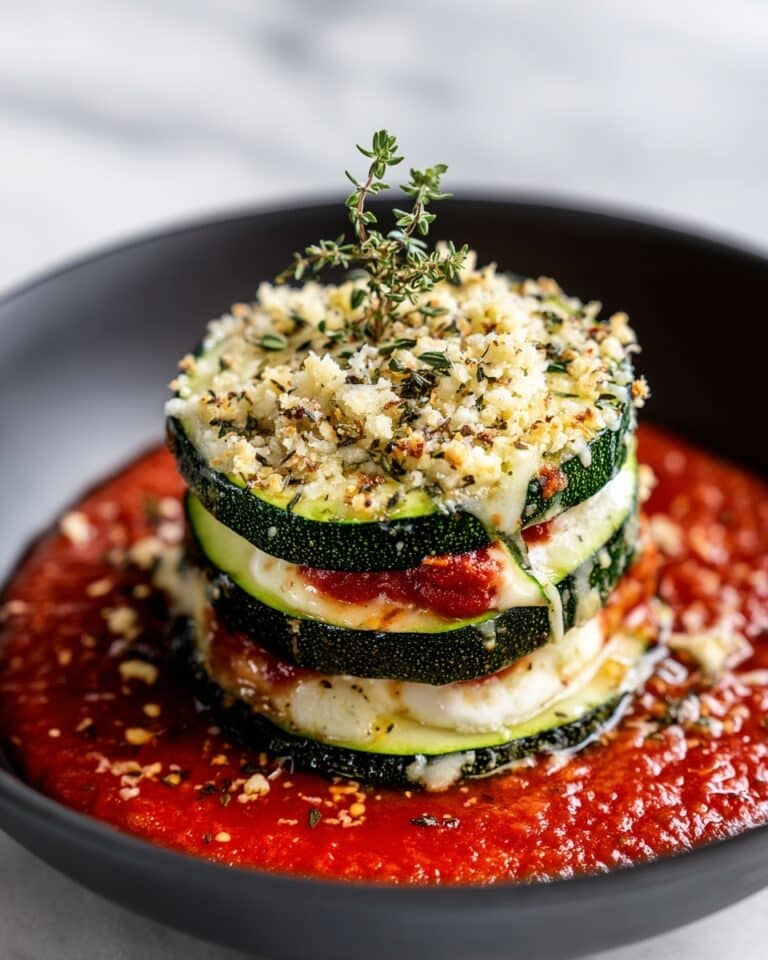 Layered Zucchini Ricotta Melts with Marinara Recipe