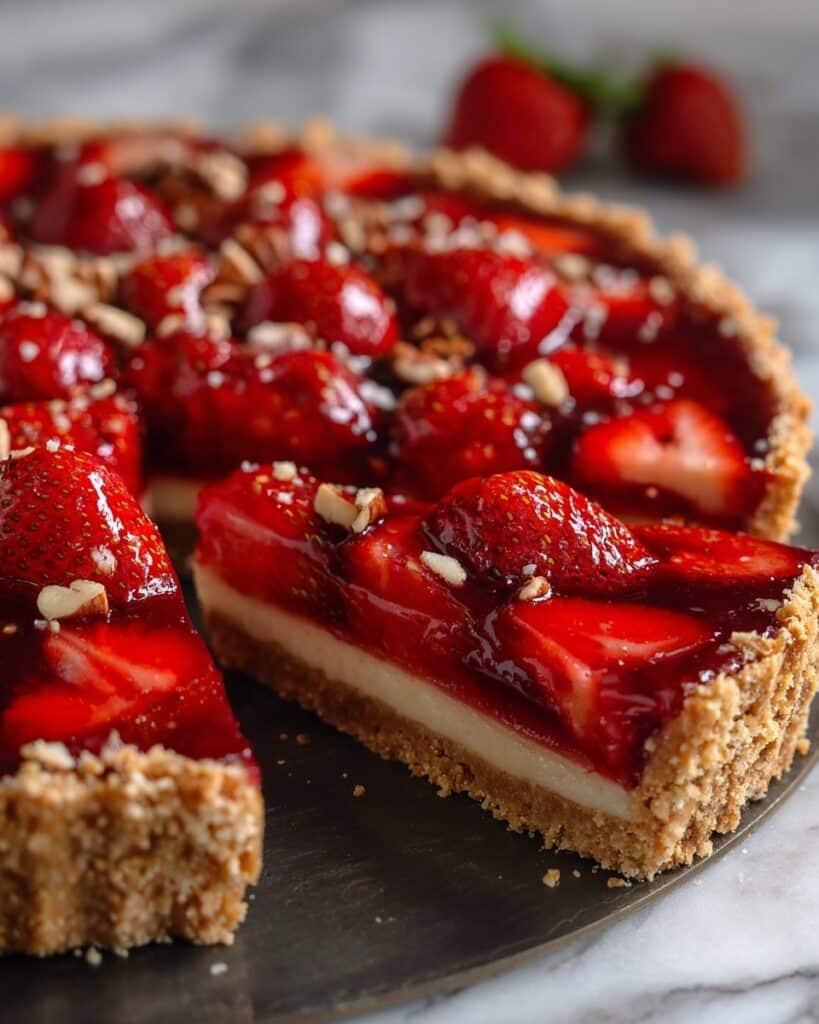 Fresh Strawberry Pie with a Pretzel-Pecan Crust Recipe