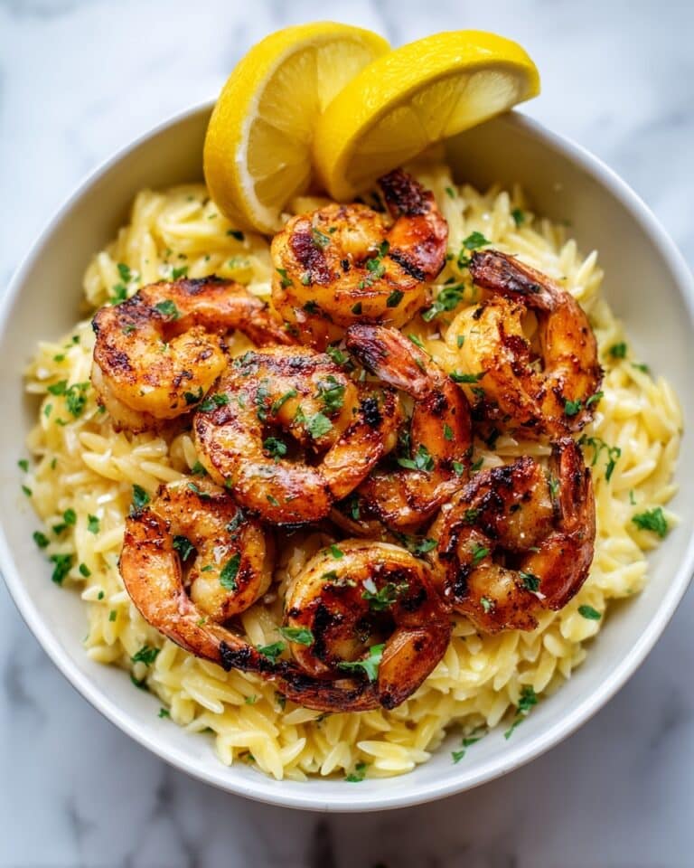 Shrimp Orzo with Lemon Garlic Sauce Recipe