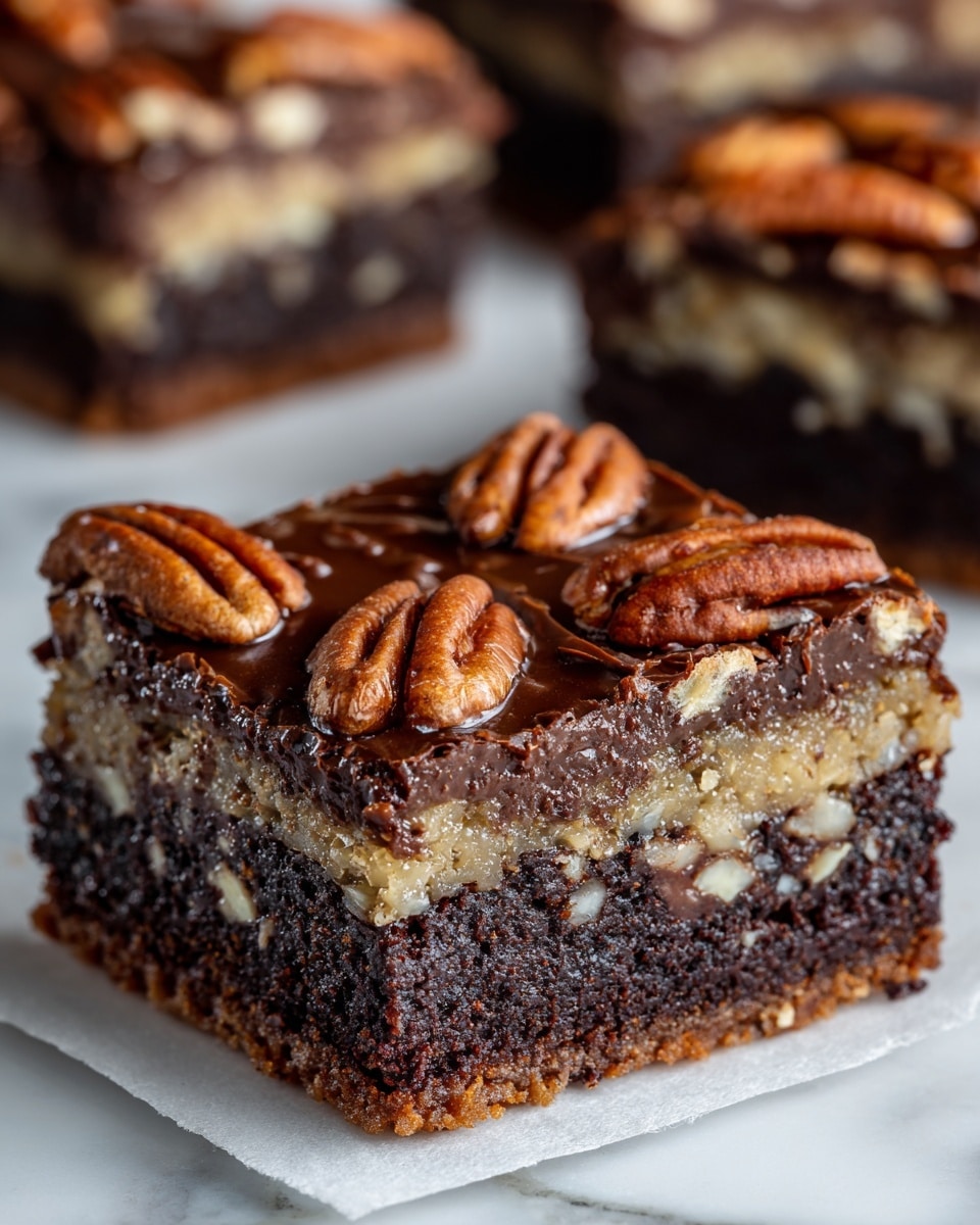 Gooey Pecan Pie Brownies Recipe - Recipe Image