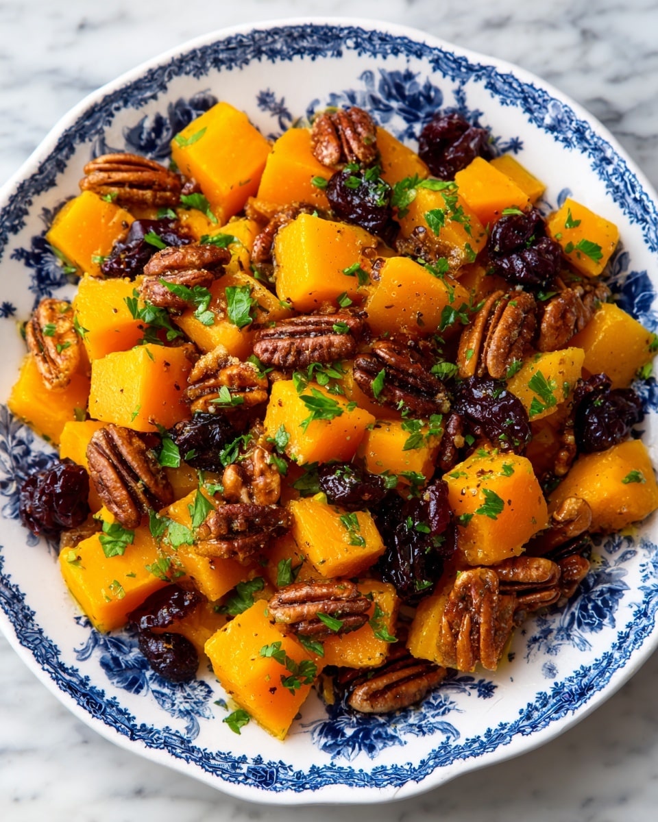 Roasted Butternut Squash with Cranberries and Pecans Recipe - Recipe Image