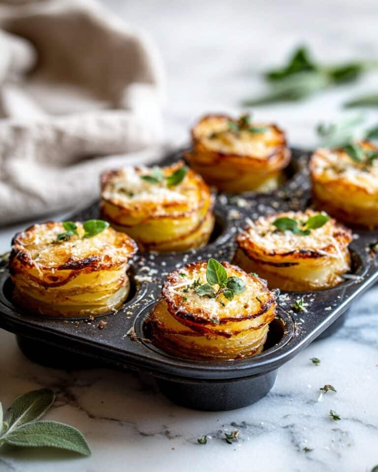 Parmesan Potato Stacks in Muffin Tin Recipe
