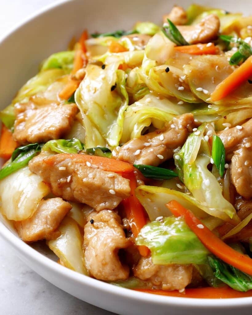 Chinese Chicken Cabbage Stir-Fry Recipe