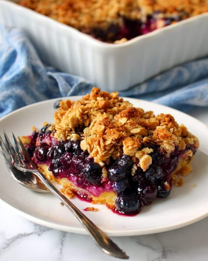 Overnight Blueberry Baked Oatmeal Crisp Recipe