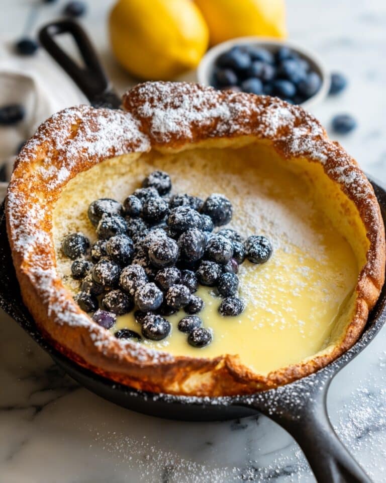 Dutch Babies with Lemon Curd and Blueberries Recipe