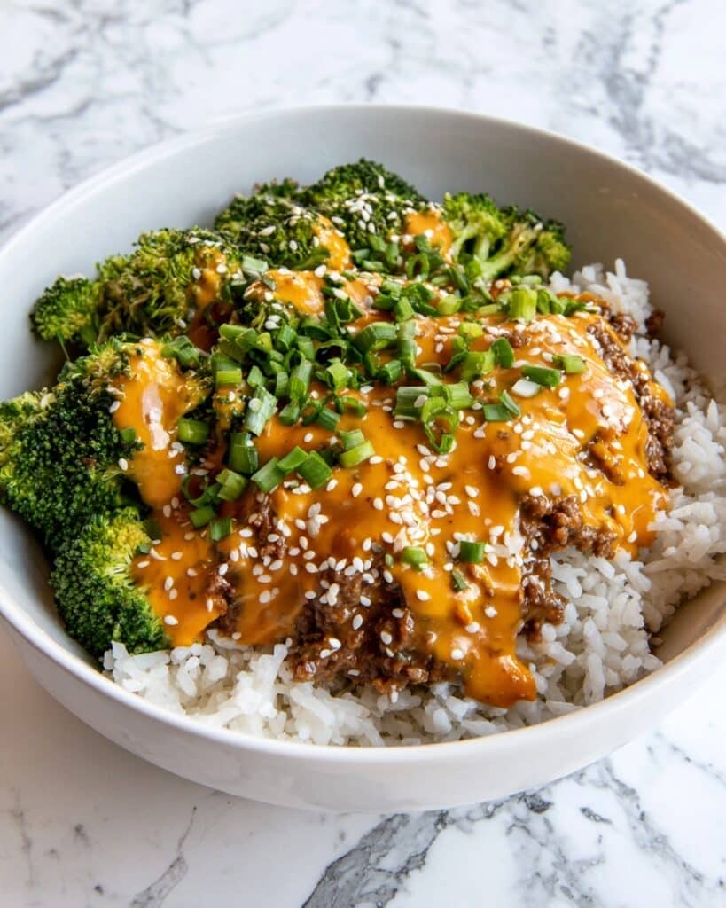 Teriyaki Ground Beef & Broccoli Bowl Recipe