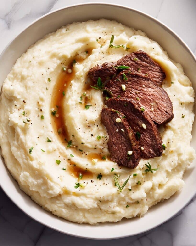 Garlic Butter Steak & Creamy Mash Recipe