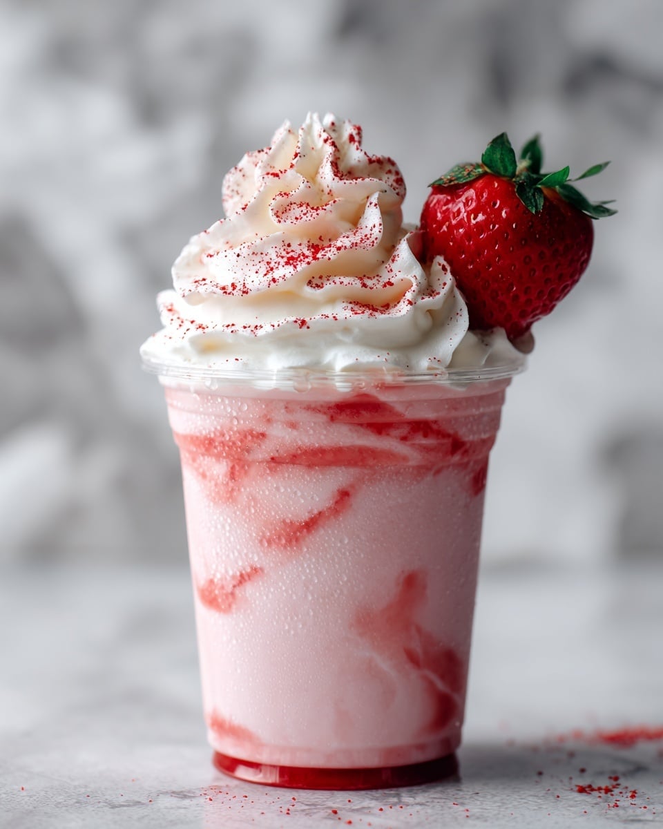 Strawberry Cream Frappuccino Recipe - Recipe Image