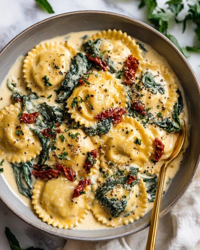 Creamy Tuscan Ravioli Recipe