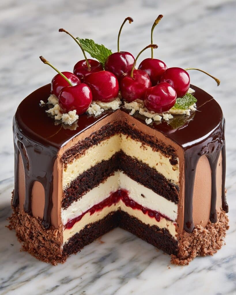 Cherry Chocolate Cream Cheese Bundt Cake Recipe