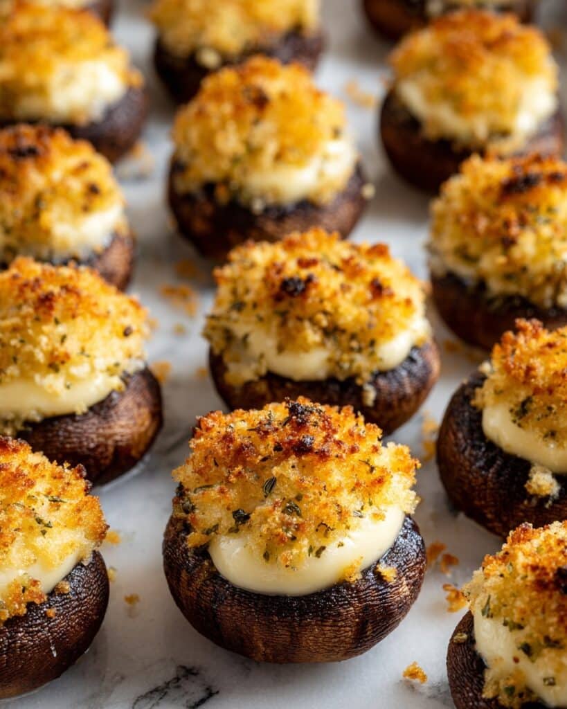 Caramelized Onion & Gruyère Stuffed Mushrooms Recipe