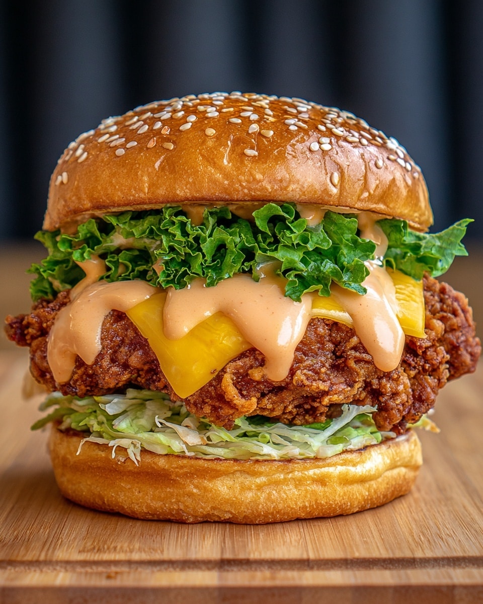 Spicy Crispy Chicken Burger Recipe - Recipe Image