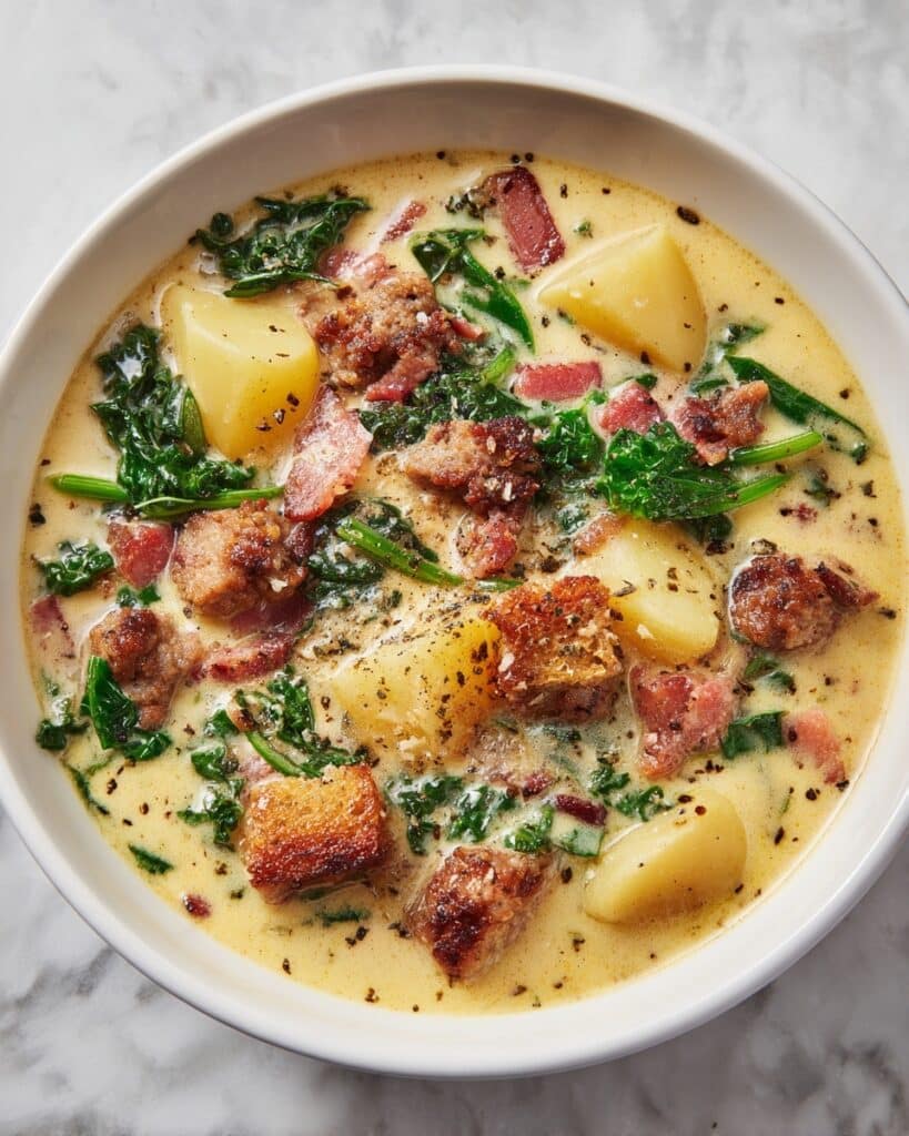 Creamy Italian Sausage and Kale Zuppa Toscana Recipe