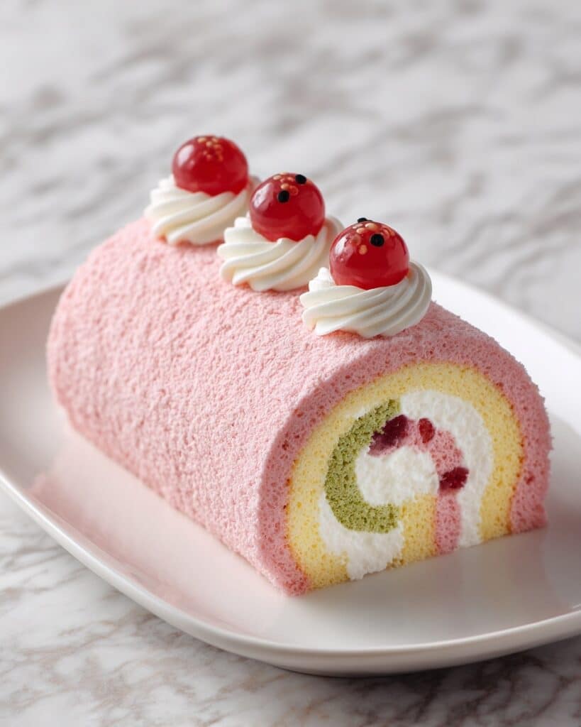 Japanese Cotton Candy Swiss Cake Roll Recipe